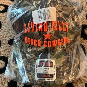 Living Fully Co. Camo Disco Cowgirl Cap with Orange Embroidery brand new